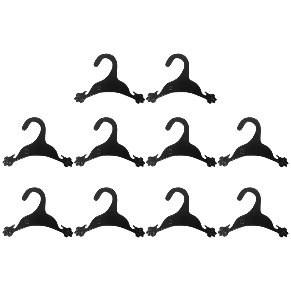 

10 Pcs Dog Paw Shaped Hangers 22 5x12 5cm for Pet Clothes Costume Rack Plastic Small Non Slip Dry Storage Organization