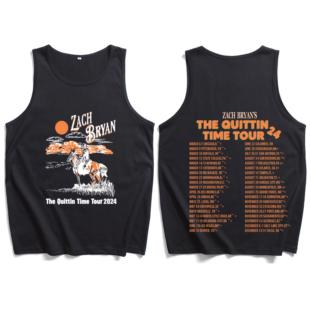 Zach Bryan The Quittin Time Tour Tanks & Camis Vest Tops Tees Shirt Unisex Clothing