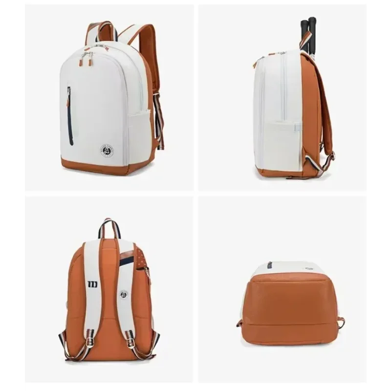 2026 New W Tennis Racquet Backpack French Open Joint Large Capacity Backpack Outdoor Sports Compartment Badminton Bag