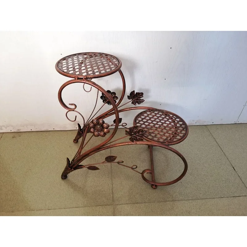 Flower stand multi-layer floor-to-ceiling balcony hanging orchid flower pot stand indoor living room ladder green dill flower st