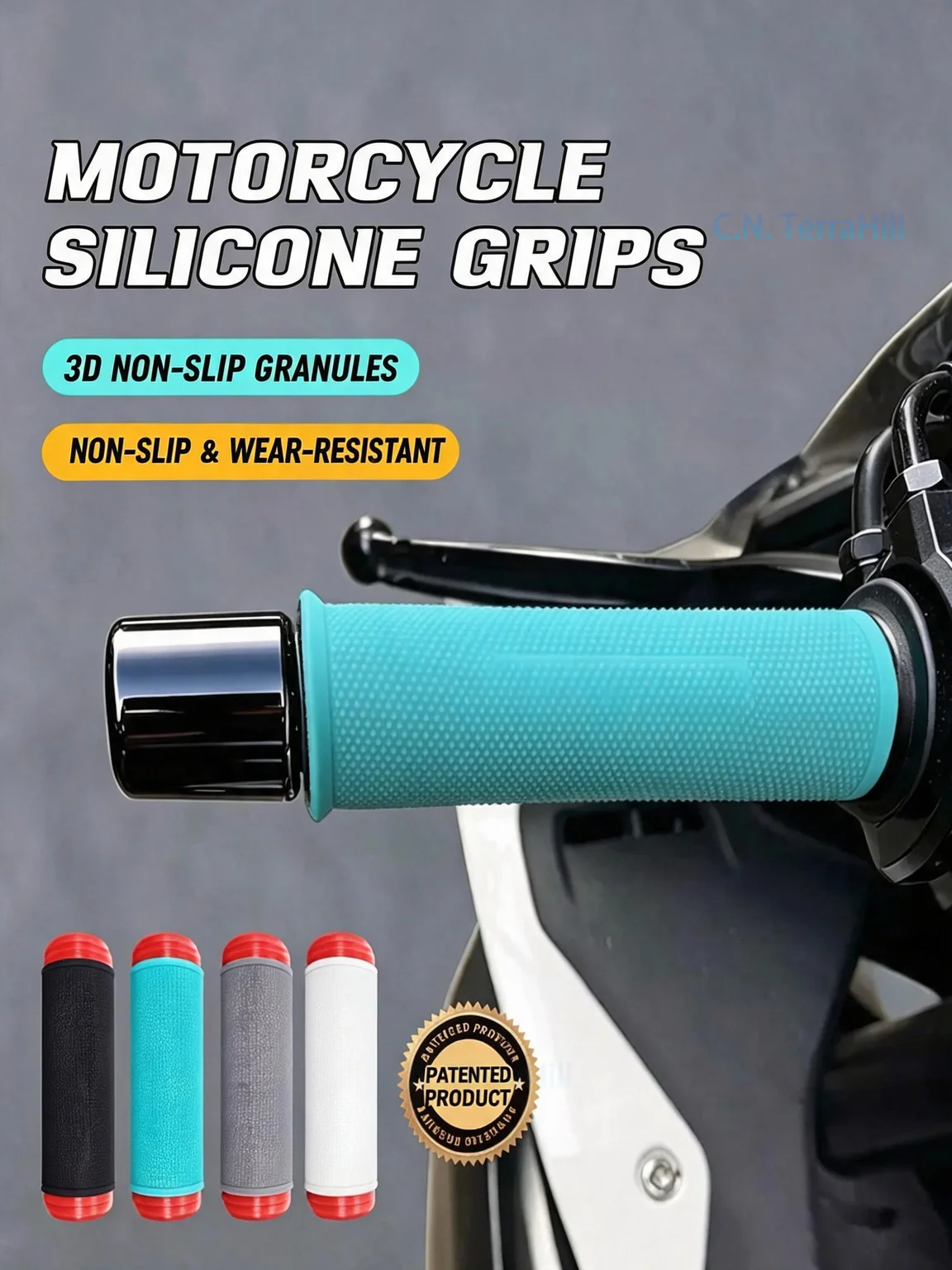 Motorcycle Scooter Handlebar Grips Universal Silicone Soft Anti Vibration Non Slip Riding Accessories