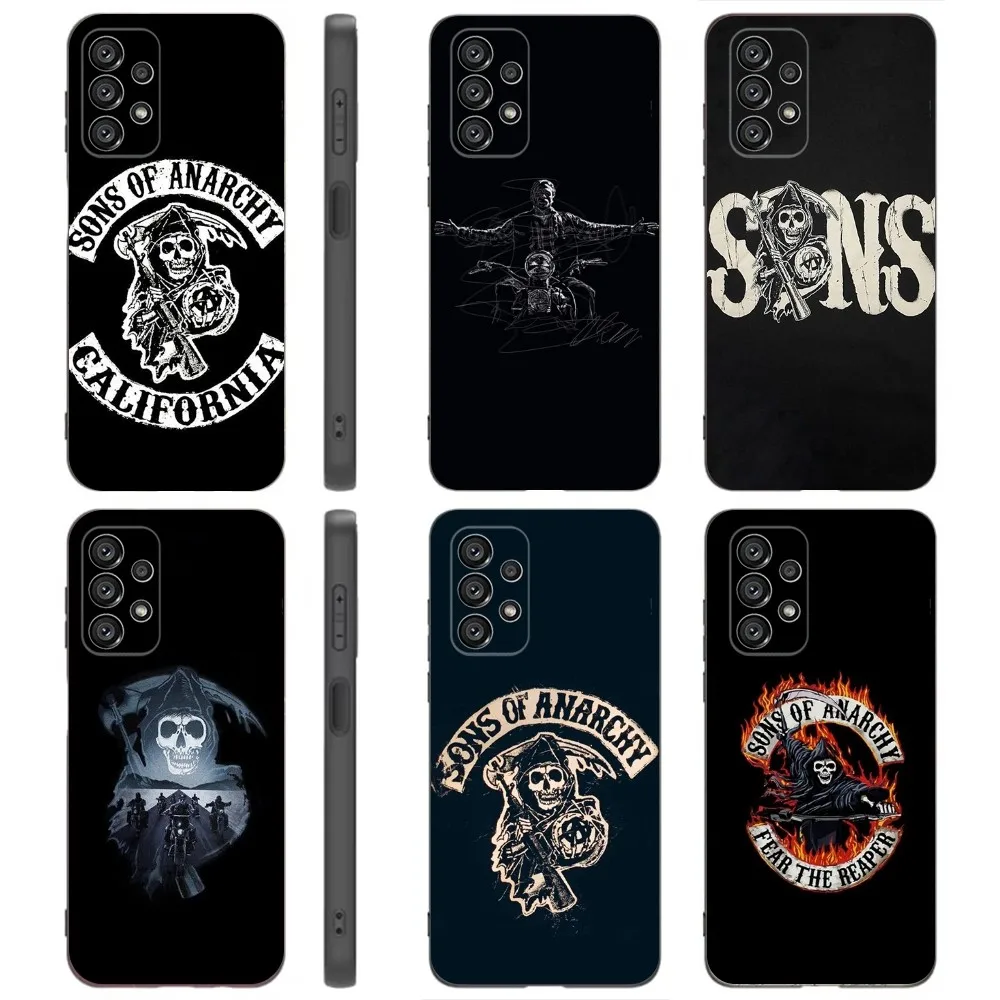 

Sons of A-Anarchy Phone Case For Samsung Galaxy A91,A80,A73,A72 ,A71,A53A52,A32 ,A31A22,A21s,A20,Black Cover