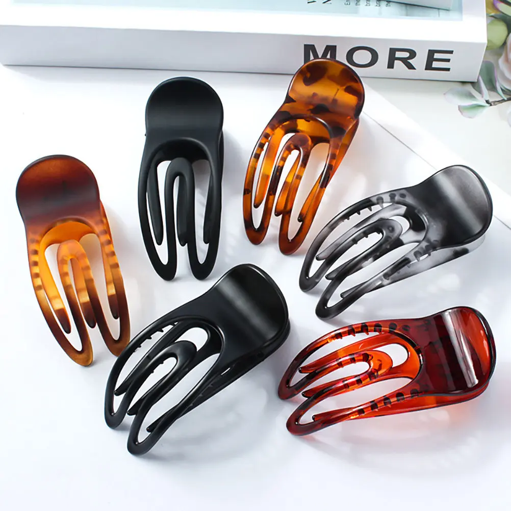 

6Pcs Simple Yet Effective Hair Claw Clips Back Hair Holder Ponytail Clamp for Women Ideal Gift for Girlfriend Family Friends