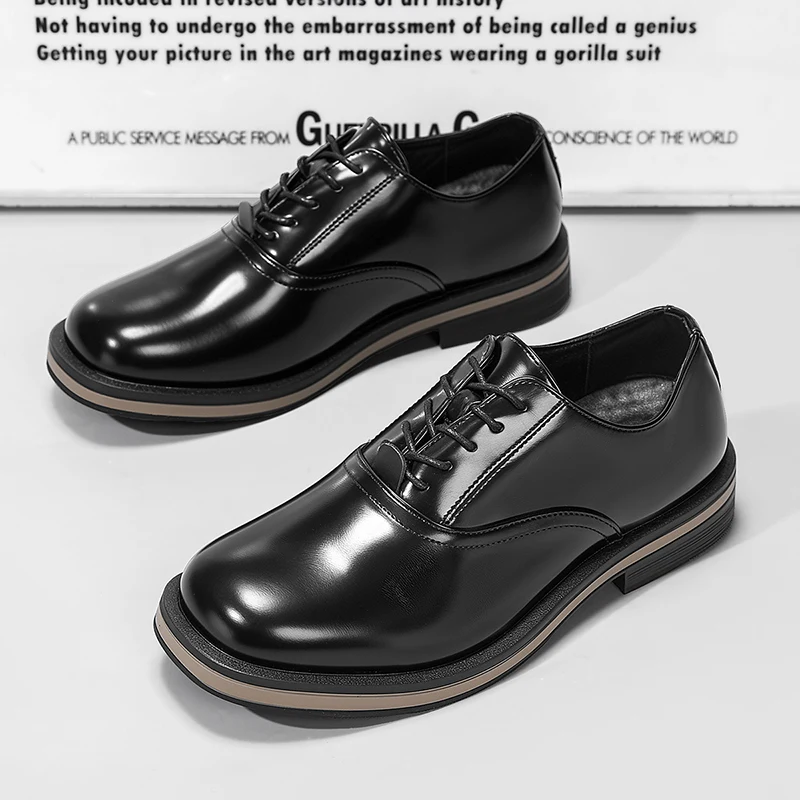 

Soft Leather Mens Formal Shoes Luxury Quality Comfortable Brand Handmade Retro Leather Daily Wedding Social Shoes Male Big Size