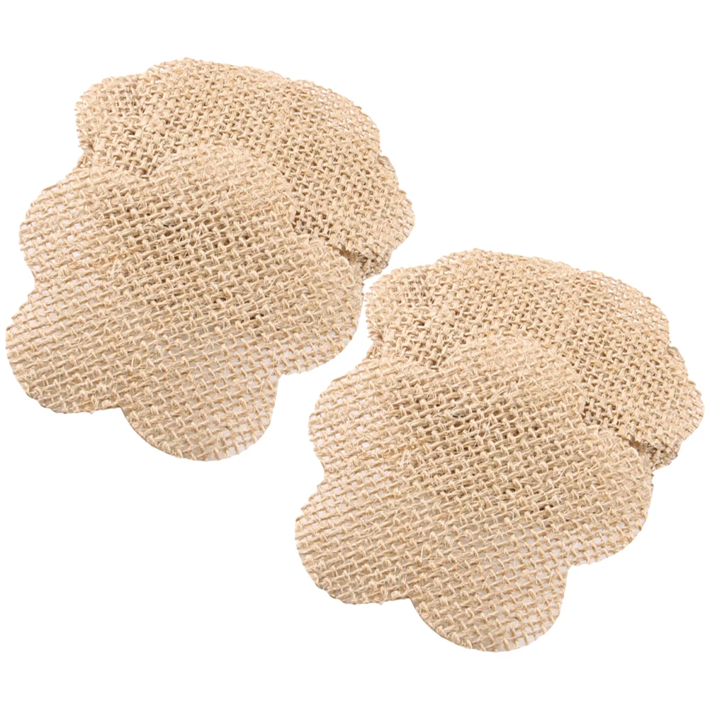 

20Pcs Burlap Shapes for Christmas Crafts Hanging Fabric Cutouts for Xmas Tree and Fireplace Decor Burlap Crafts Unfinished