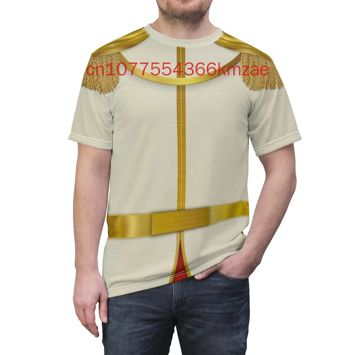 

2025 Summer New Disney Prince Charming T-Shirt 3D Print Casual Street Harajuku Round Neck Men's Women's and Children's T-Shirt
