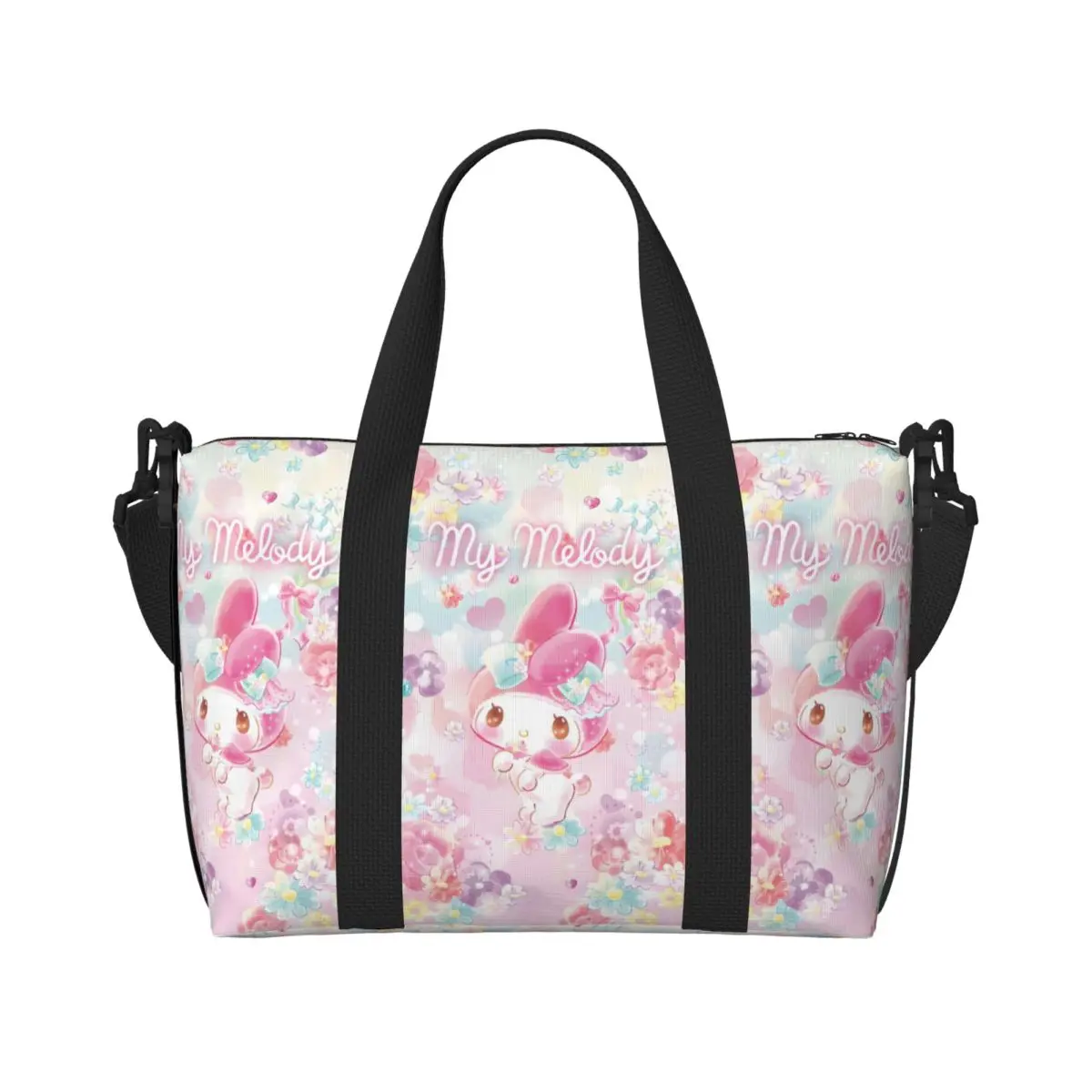

Большая большая сумка-тоут с мультяшным фильмом Melody для женщин, модная сумка-шоппер для фильма, пляжная дорожная сумка для спортзала