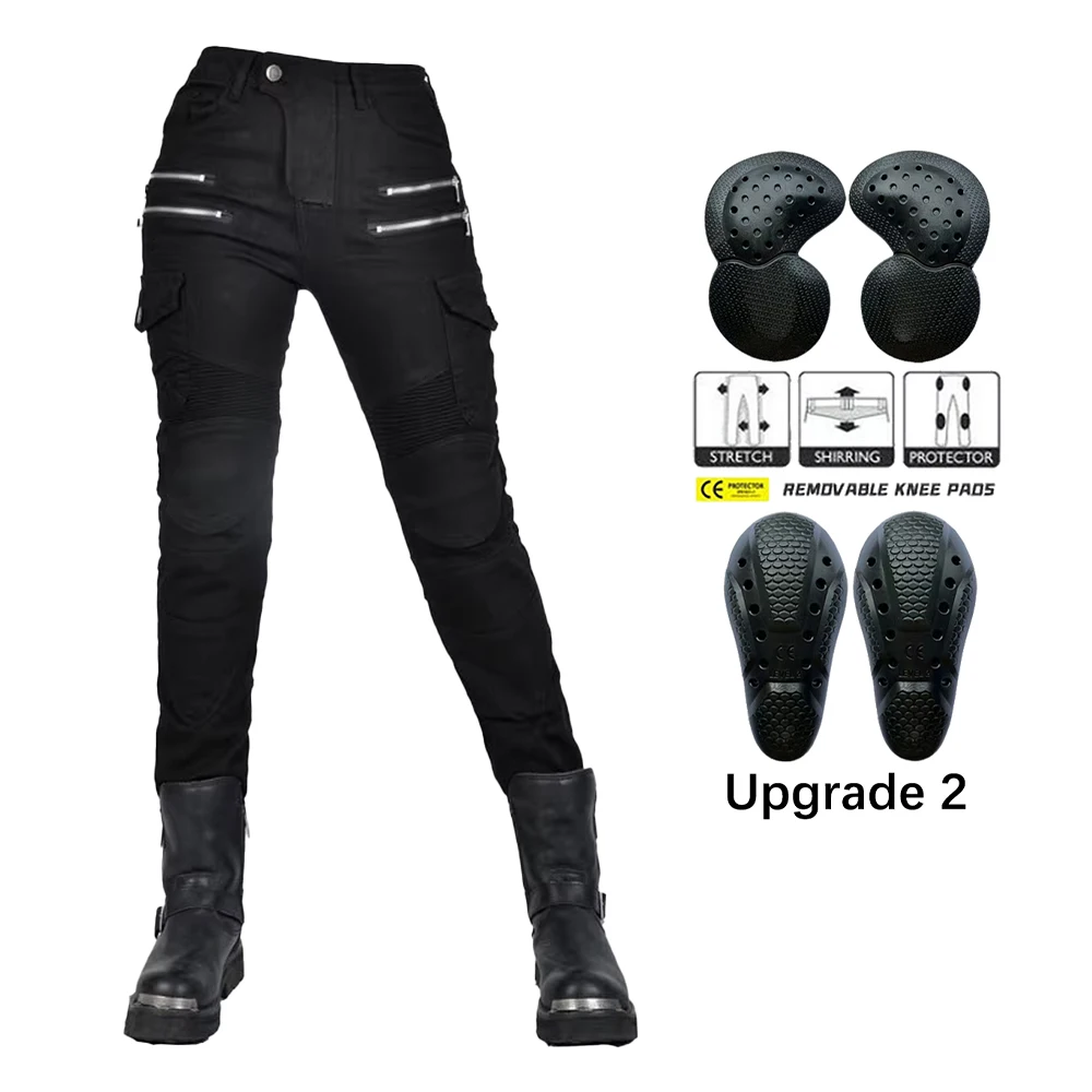 Nieuwe motorcrossbroek dubbele rits metalen stijl moto heren voor dames outdoor rijjeans met beschermende uitrusting motorbroek