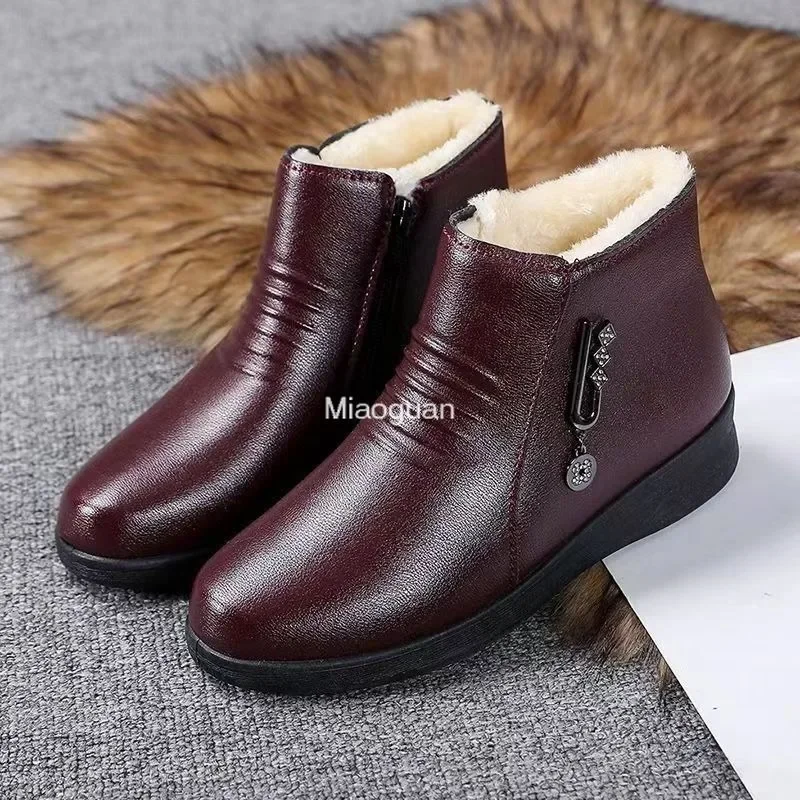 Buty damskie modne ciepłe zimowe buty bawełniane eleganckie botki botki damskie płaskie buty antypoślizgowe damskie obuwie codzienne