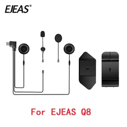 1Set New Mounting Clip Double-Sided Tape Base Type-C Interface Headphone For EJEAS Q8 Motorcycle Helmet Intercom