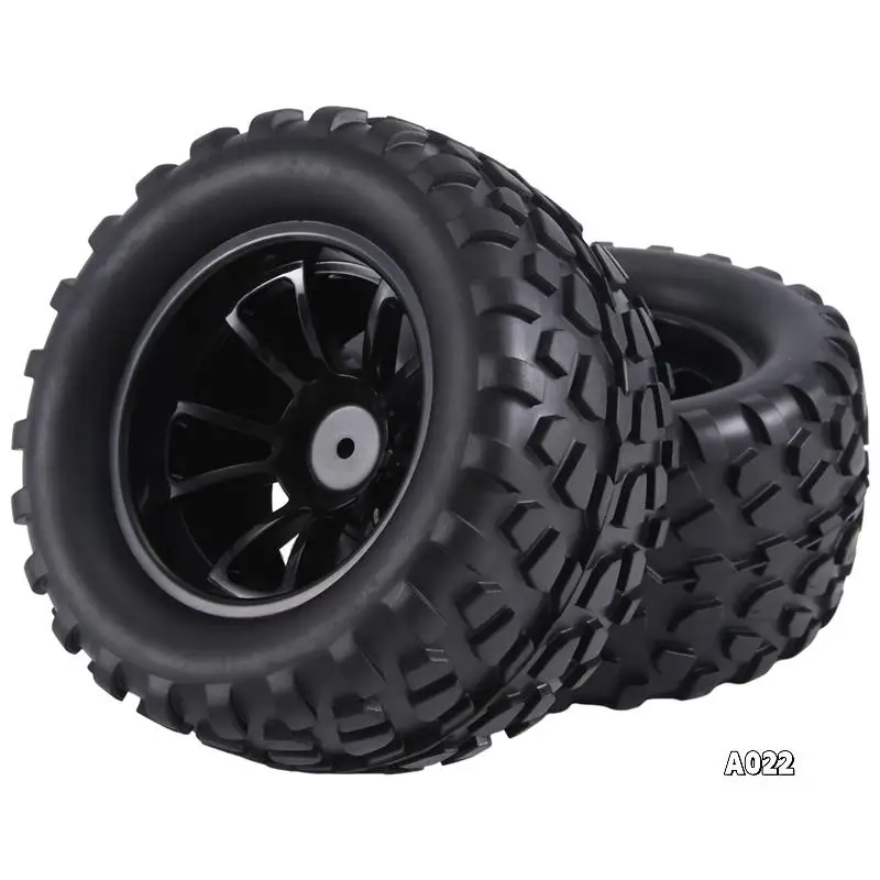 

12Mm Hex RC Wheels And Tires 1/10 Scale RC Truck Tires Wheels For Traxxas Rustler Stampede Hoss 2Wd 4X4 Vxl Tires Accessories B