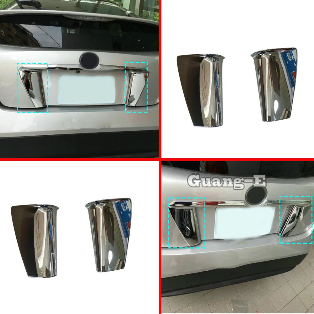 

Car Body ABS Chrome Rear Door License Tailgate Bumper Frame Plate Trim Lamp Trunk Molding For Toyota Prius 2016 2017 2018 2019