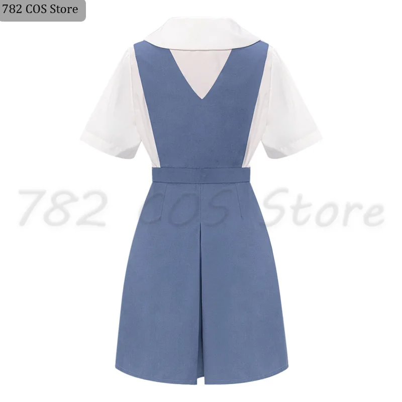 فستان Ayanami Rei التأثيري مع جوارب Asuka Langley Sohryu زي مدرسي Ayanami Rei ملابس أنيمي Comic Con Asuka Cosplay