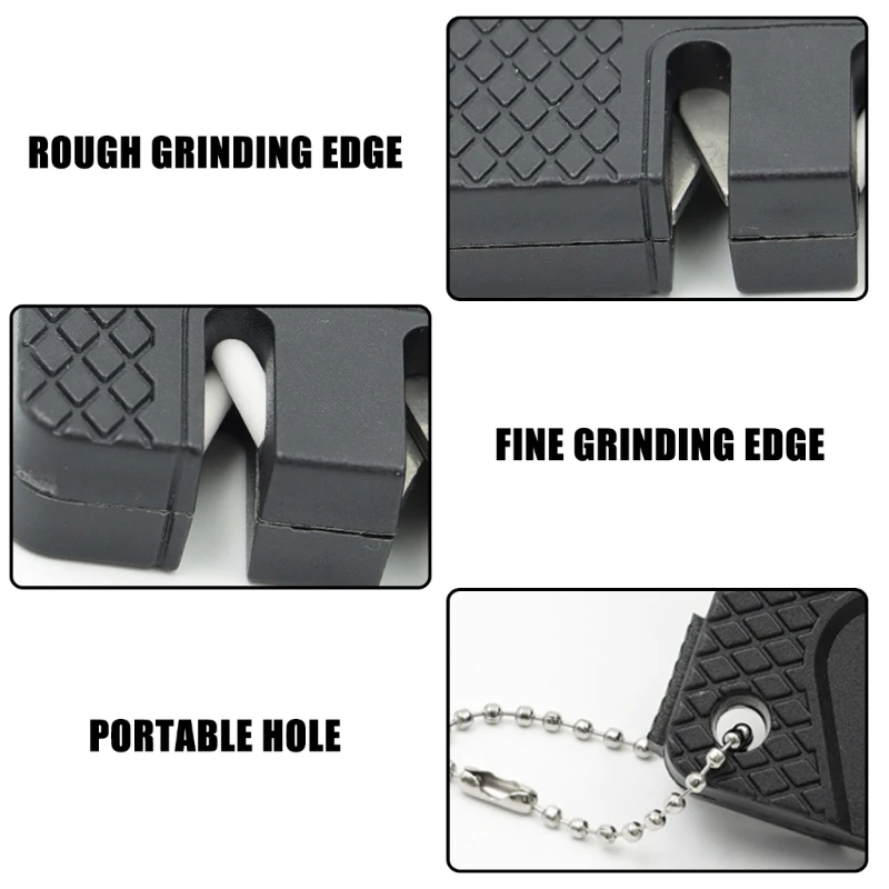 Professional Daggers Sharpener Tool Efficient Handheld V Daggers Sharpening Tool for Home and Outdoor Use 4XBB