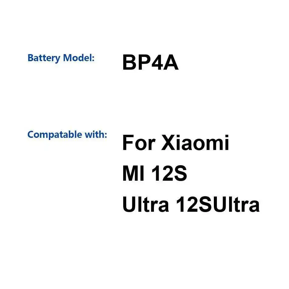 

4860 мАч для Xiaomi MI 12S Ultra 12Sultra аккумулятор мобильного телефона с быстрой зарядкой BP4A