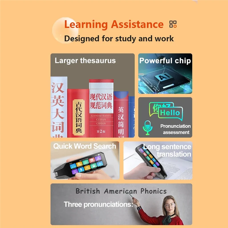 

Стабильная производительность-многофункциональная ручка для перевода голоса 134, ручка для переводчика языка, ручка для автономного перевода, интеллектуальный словарь