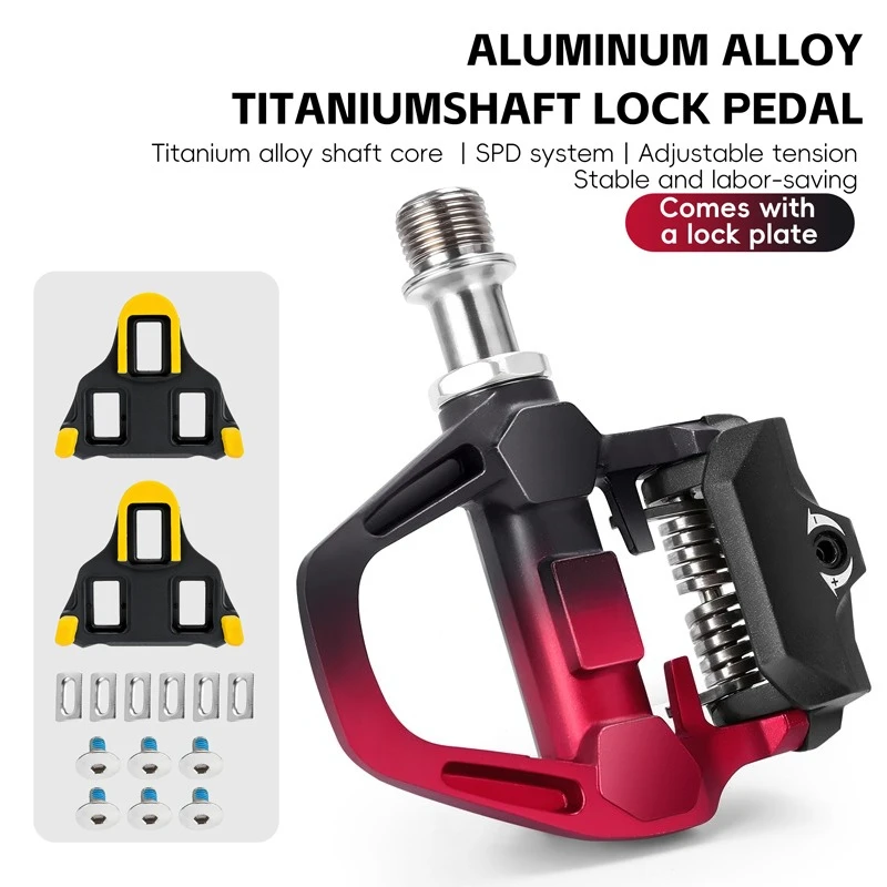 

Professional Titanium Axle SPD Road Bike Pedals Aluminum Alloy Lightweight Durable for Efficient Cycling Power Transfer