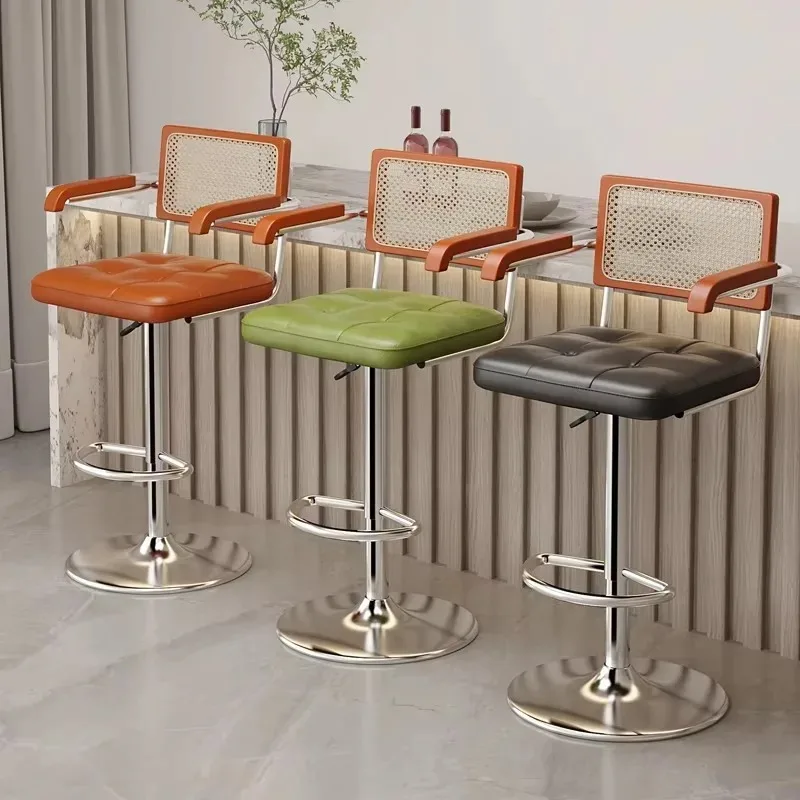 2026-new-bar-stool-height-adjustable-antique-industrial-vintage-rustic-back-kitchen-leather-metal-wood-rattan-swivel-high-stool
