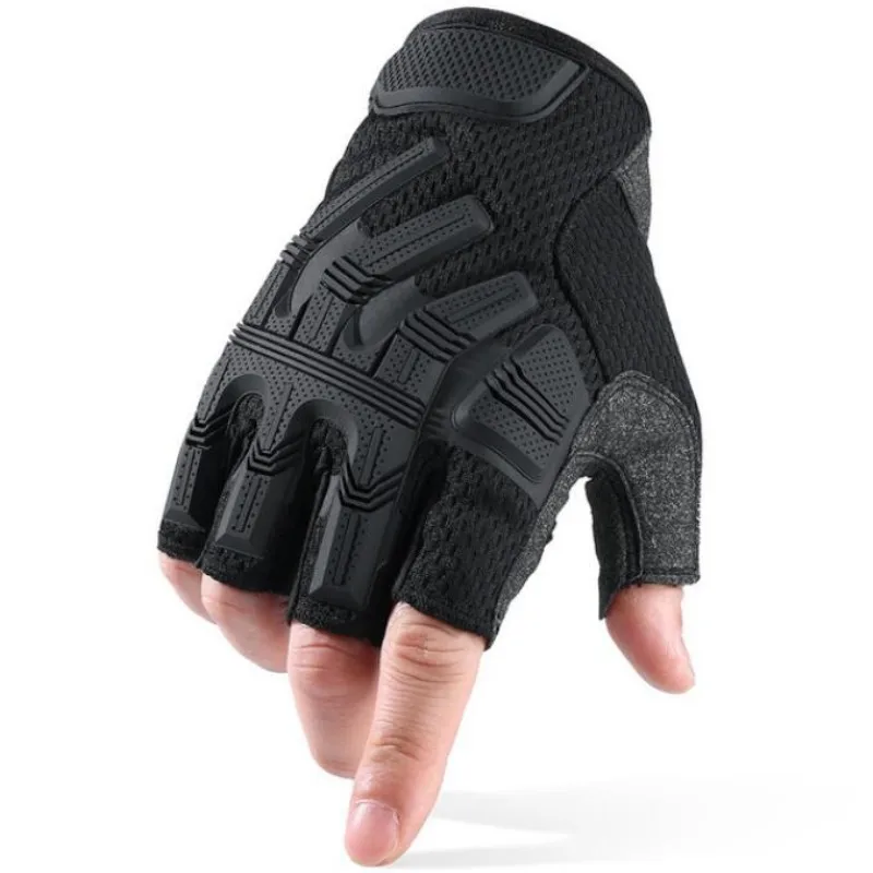 New Men Hiking Fingerless Gloves Non-slip Breathable Half Finger Mitterns Camping Driving Working Shoot Hunting Tactical Gloves