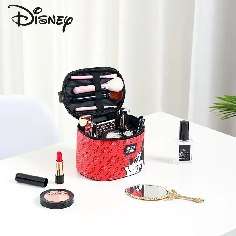 Disney Mickey Original New Women\'s Cosmetic Bag Cartoon Fashion Bucket Travel Cosmetic Bag Multifunctional Cosmetic Storage Bag