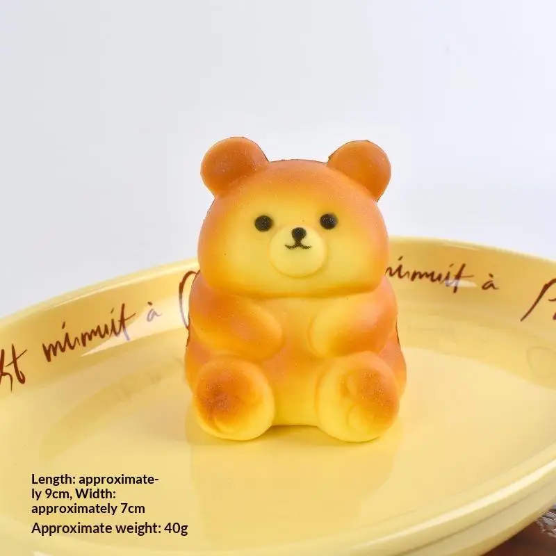 Non-toxic PU Slow Rebound Toy Wet Soft Feel Simulated Bread Kneading Animal Squishy Toy for Kids Birthday Party Gifts