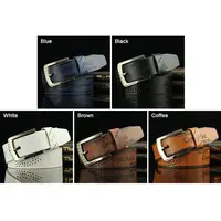 Durable Cowboy Leather Belt Casual Vintage Pin Buckle Waistband Pants Bands Men's Belt 6