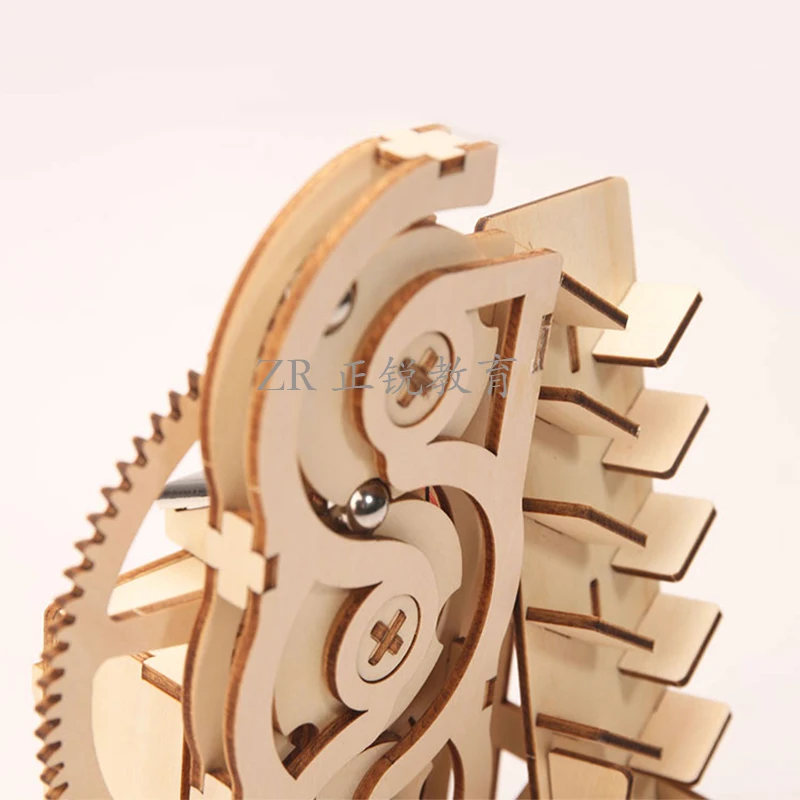 3 set stelo meccanico ingranaggio fai da te modello in legno kit di costruzione assemblaggio giocattolo regalo per bambini
