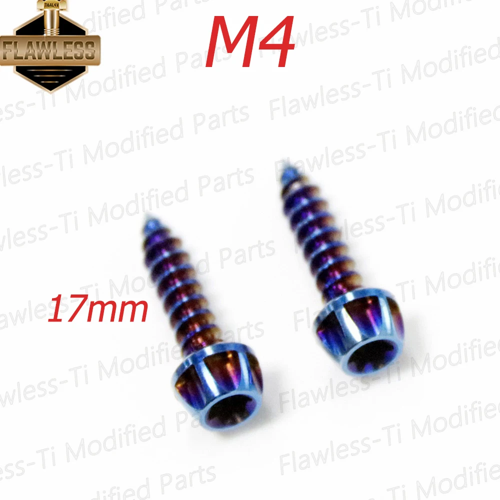 FLAWLESSTI M4X17 Gr5 Titanium Self-Stapping Screw For Vespa Sprint 150 Primavera 150 S 150