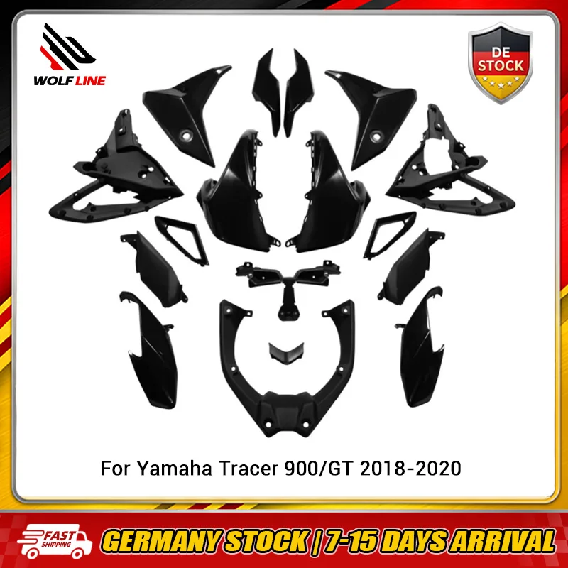 Kit Carena Completa WOLFLINE per Yamaha Tracer 900 GT 2018-2020, Set di Ricambio Carrozzeria a Iniezione per Moto