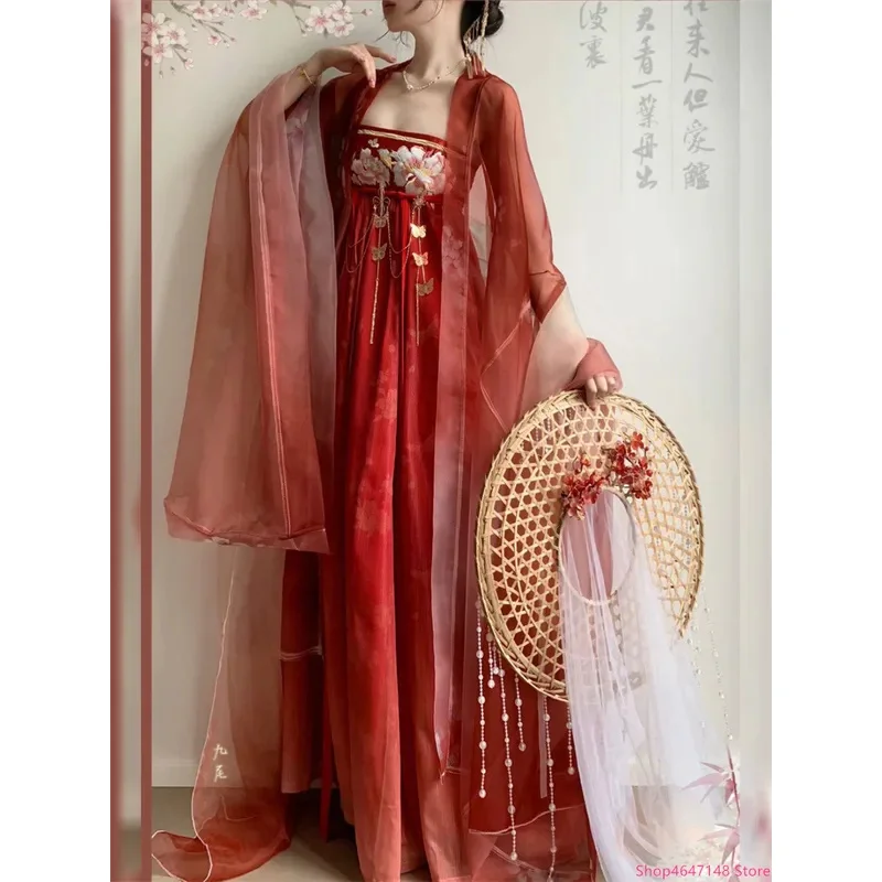 

Red color Traditional Chinese Clothing Han Dynasty Hanfu Women Chinese Ancient Clothes Carnival Cosplay Costumes Women