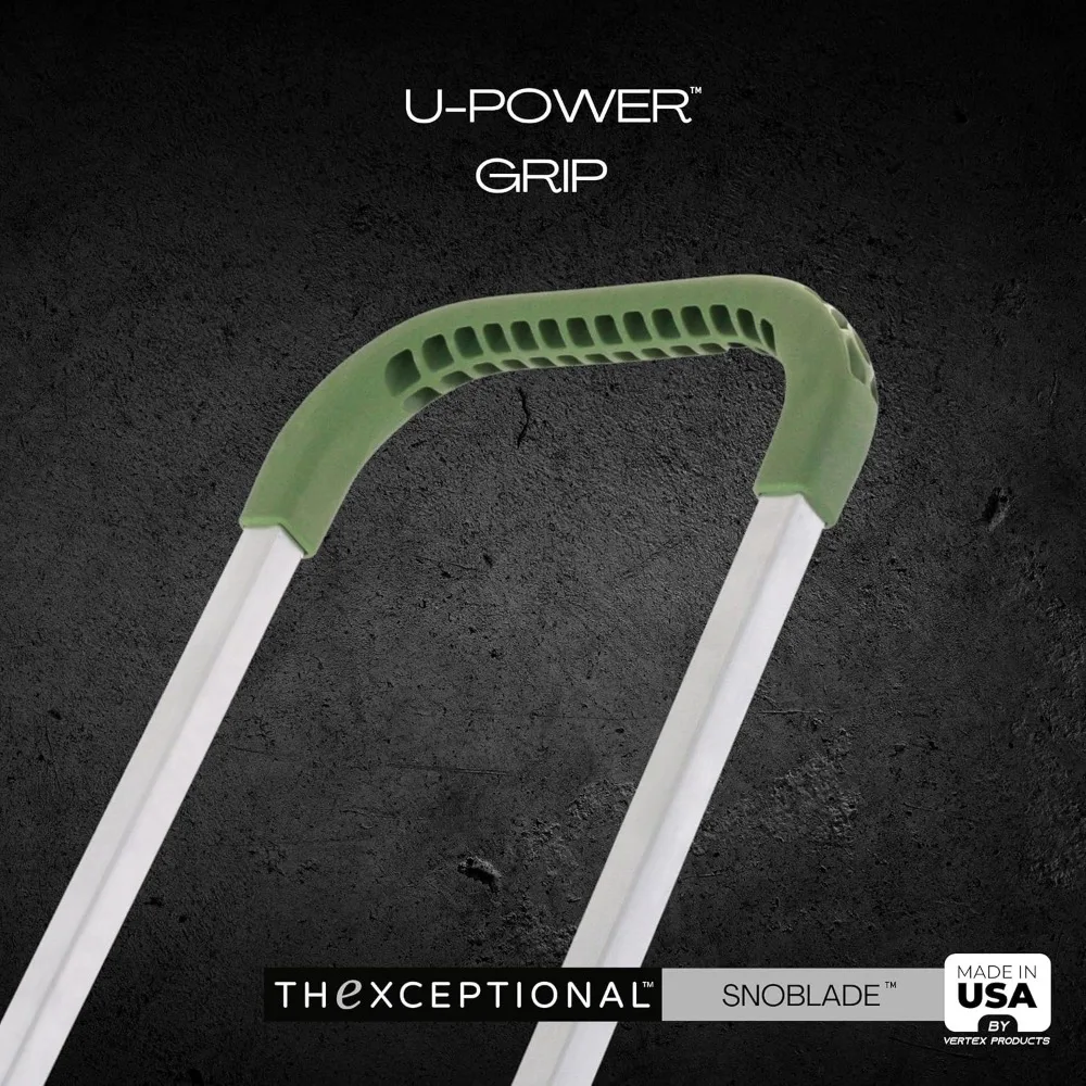 مجرفة مريحة لإزالة الثلوج بمقبض مزدوج مع شفرة بولي واسعة وتقنية U-Power لتنظيف الثلج بكفاءة