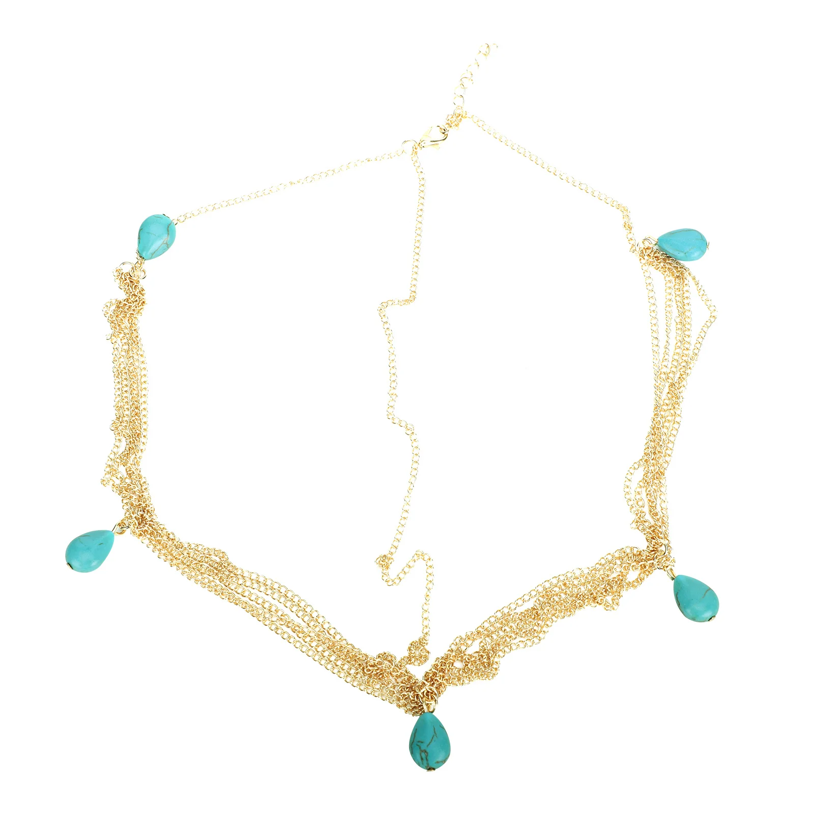 

1pc Multi-Layer Alloy Head Band Baroque Style Tassels Hair Band Forehead Chain Wedding Hair Decor Women Girls Headdress