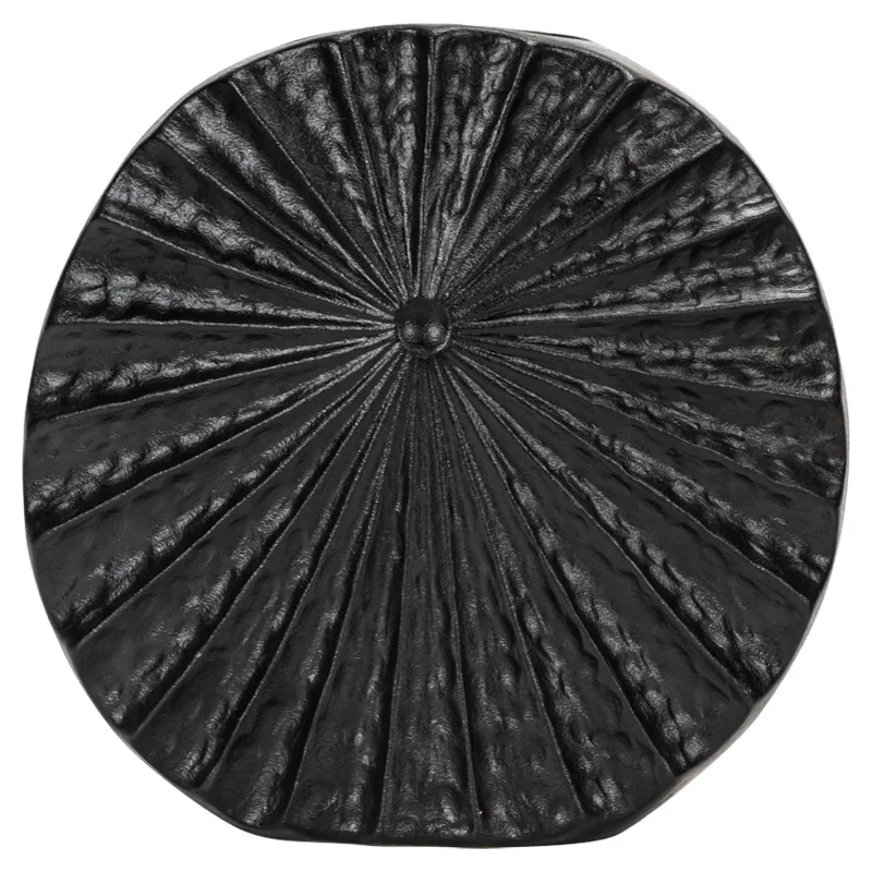 Nordic style ceramic vase ornament geometric radial art design desktop decoration