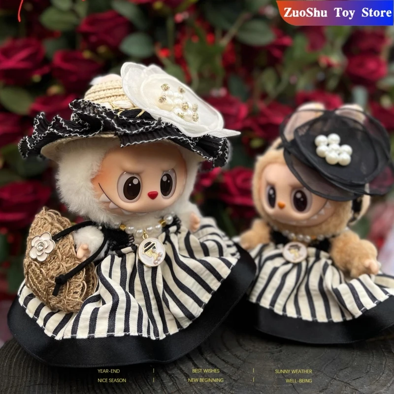 

Labubu Doll Clothes 15/17cm Labubu Clothes Princess Hepburn Style Suit Clothes Children'S Clothes Diy Doll Accessories Gift