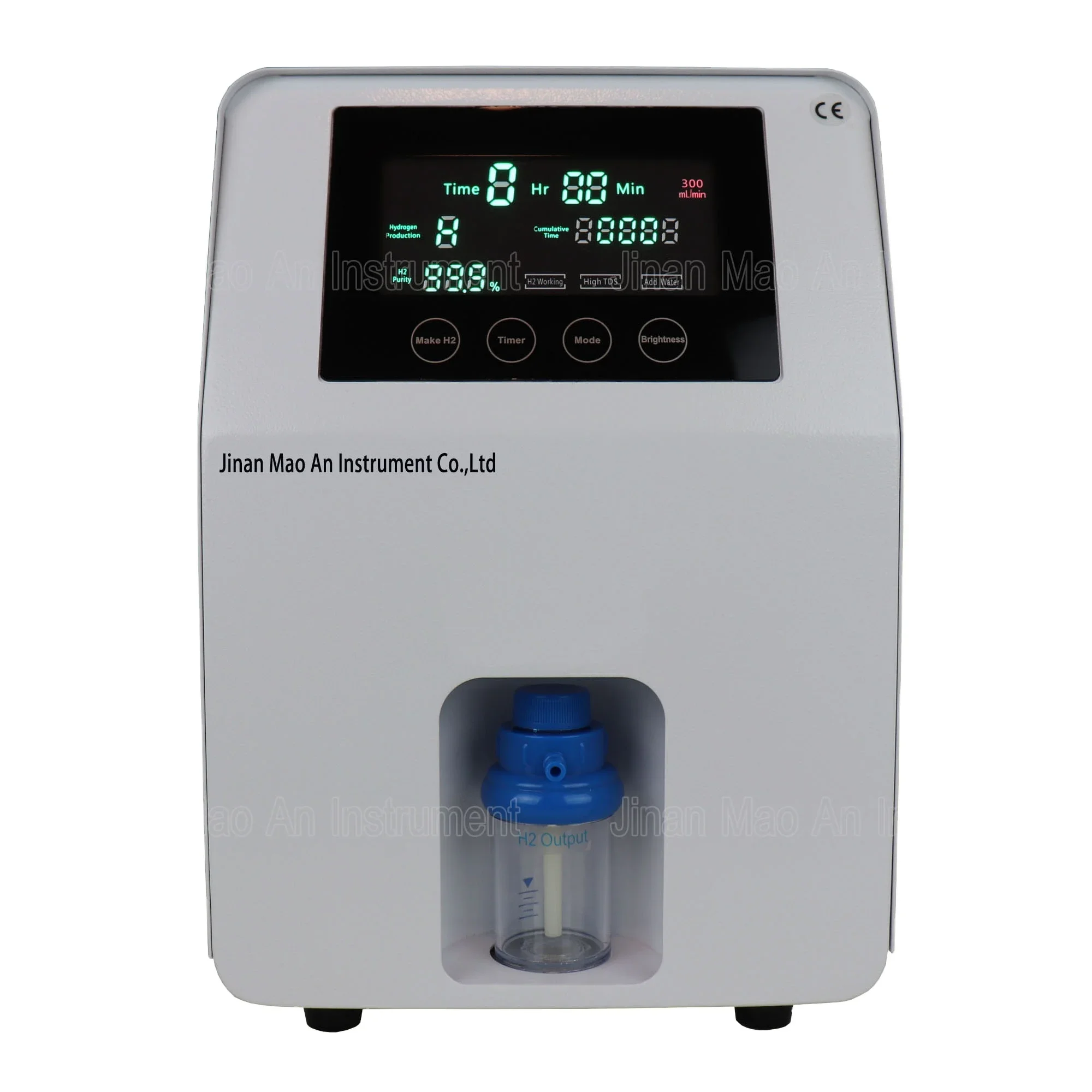 MAOAN HHO Hydrogen ox ygen Generator SPE PEM Technology 99.9% H2 Purity 300ml/min Flow for Breathing H2 Water Production HX-300D