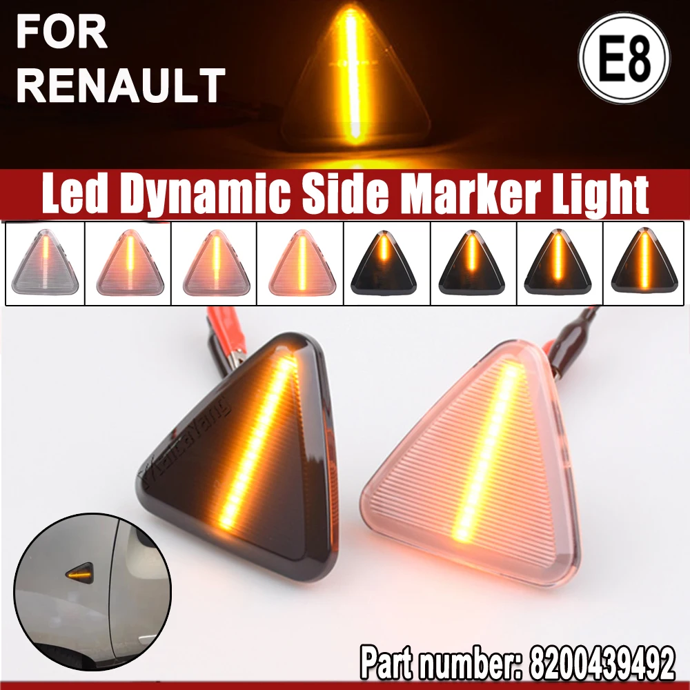 LED Dynamic Blinker Side Marker Fender Turn Signal Light For RENAULT KANGOO II Mod.Bj. 2008-2013