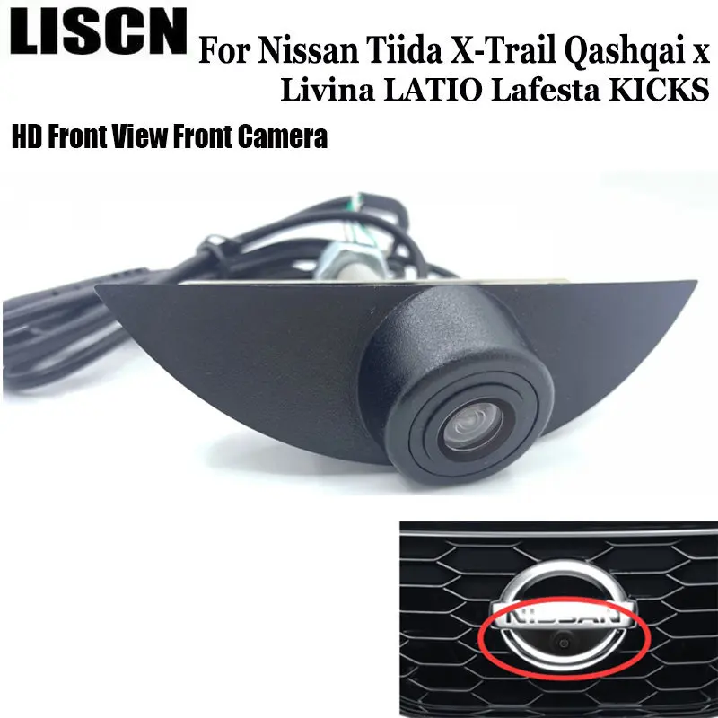 Car Front View camera For Nissan Tiida X-Trail Qashqai Livina LATIO Lafesta KICKS HD Night Vision waterproof Parking LOGO Camera