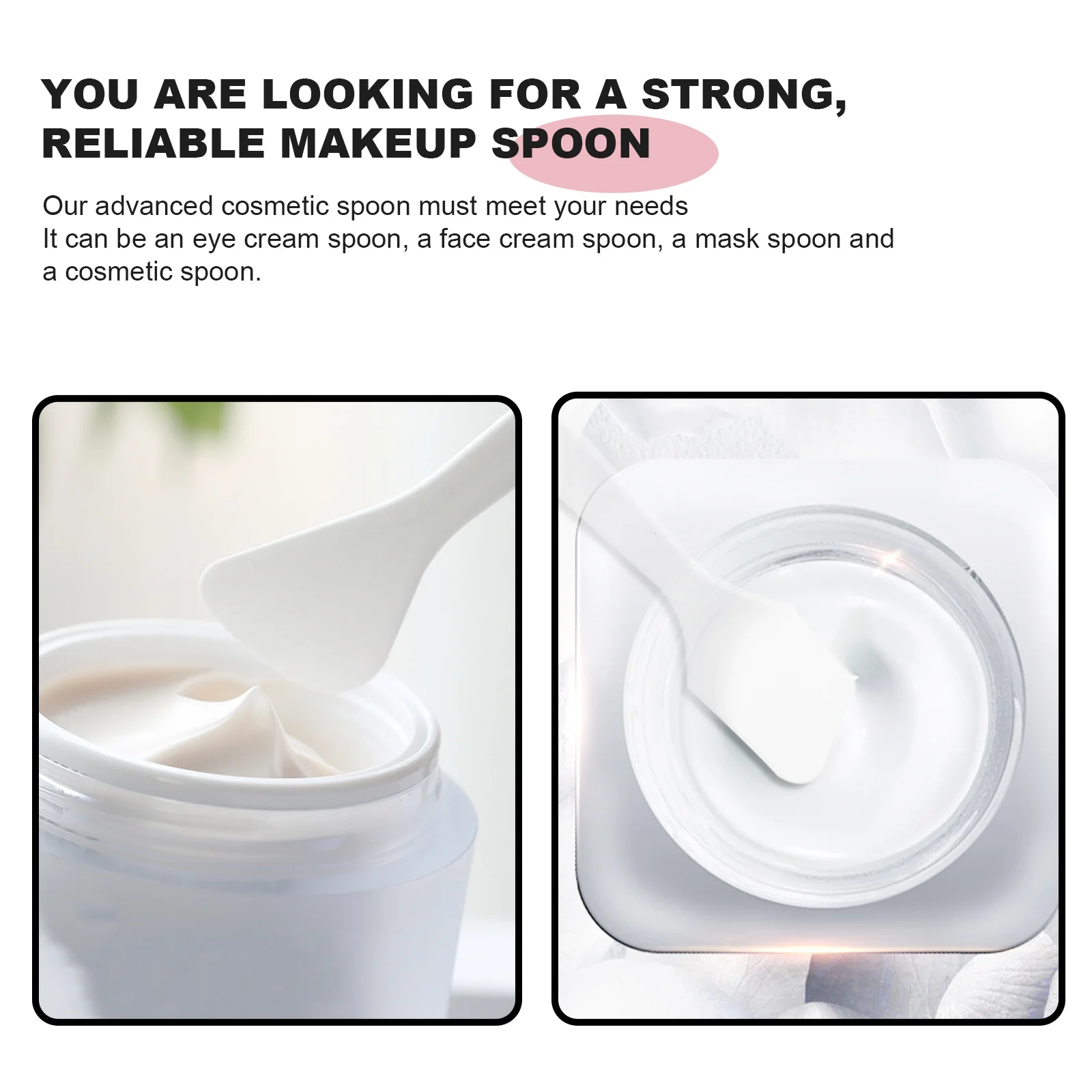 10 قطعة مجموعة ملاعق ماكياج شفافة كريم وجه ملاعق كريم عين قضيب ملاعق أخذ العينات خلط أدوات العناية بالبشرة #1