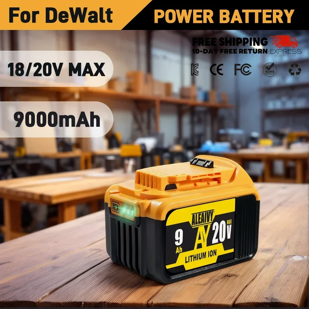

High Efficiency 20V MAX Battery & 21V 3A Charger for DEWALT DCB205/DCB206/DCB200 Power Tools