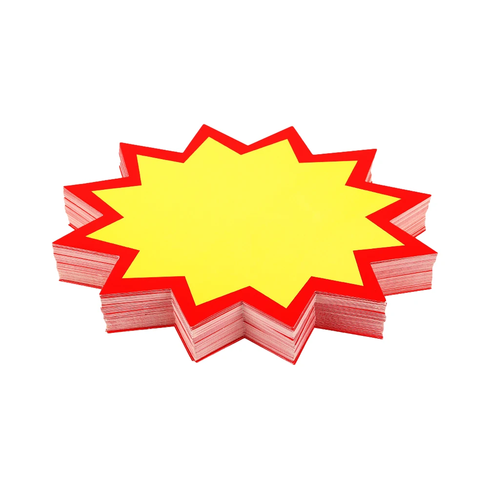 

100pcs Price Tags for Store Paper Goods Labels Retail Signs Bright Color Crafted Watch Earrings Necklace Ring