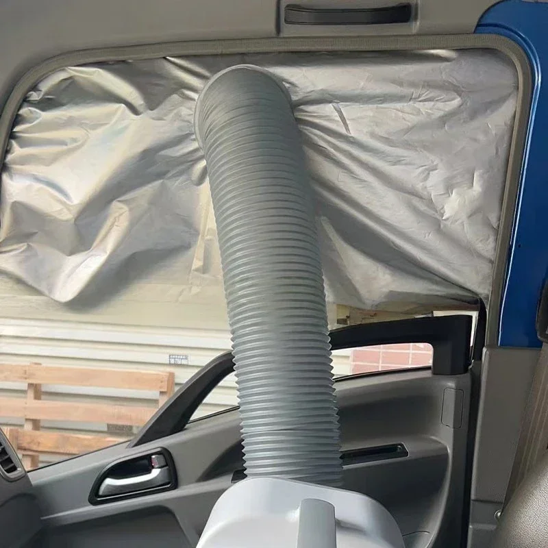 

Car AC Exhaust Pipe and Window Sun Shade Cover Thickened Soft Cloth Sun Protection Universal Fit for SUV Truck Easy Installation