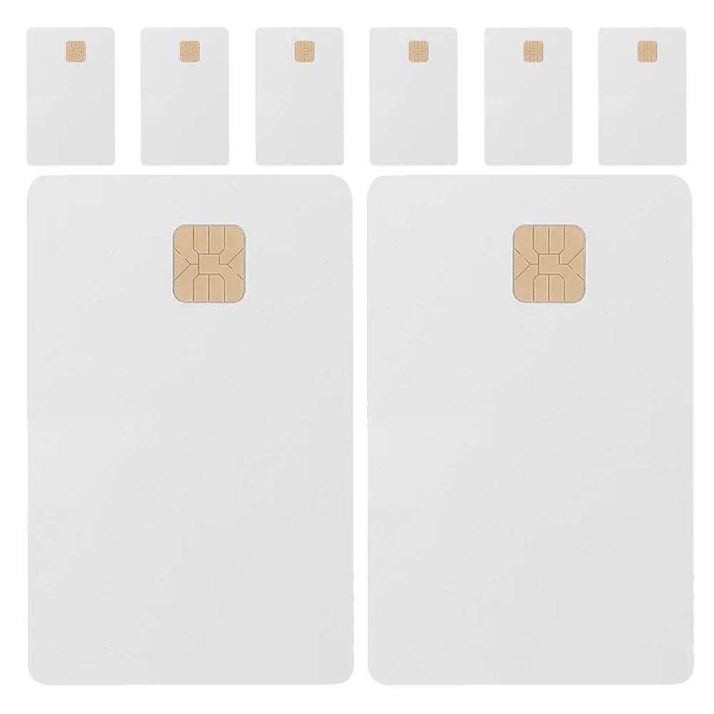 8pcs White Ic Chip Pvc Card Blank Intelligent Card For Access Control System Hotel Key Parking Attendance Cards