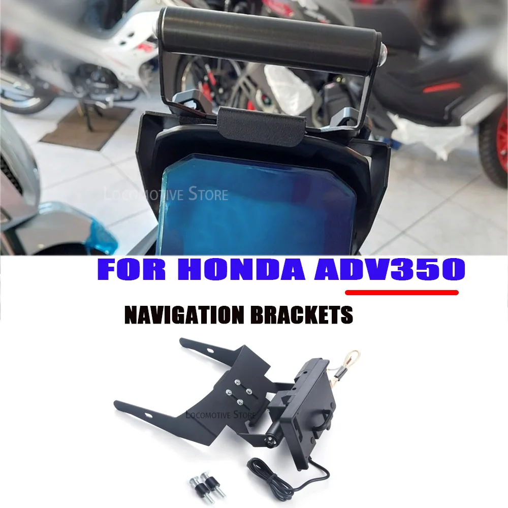 ADV 350 Mobile Phone Navigator Holders 2023 For Honda ADV350 Anti- shake Monitor Base Motorcycle Navigation Brackets GPS Support