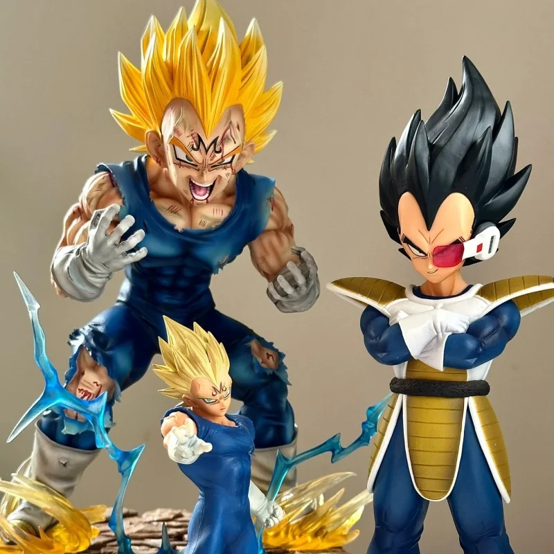 

Dragon Ball Fc Squat Vegeta Ручная боевая форма Боевая повреждающая модель статуи Гоку, Super Saiyan Ручное украшение Фестивальный подарок