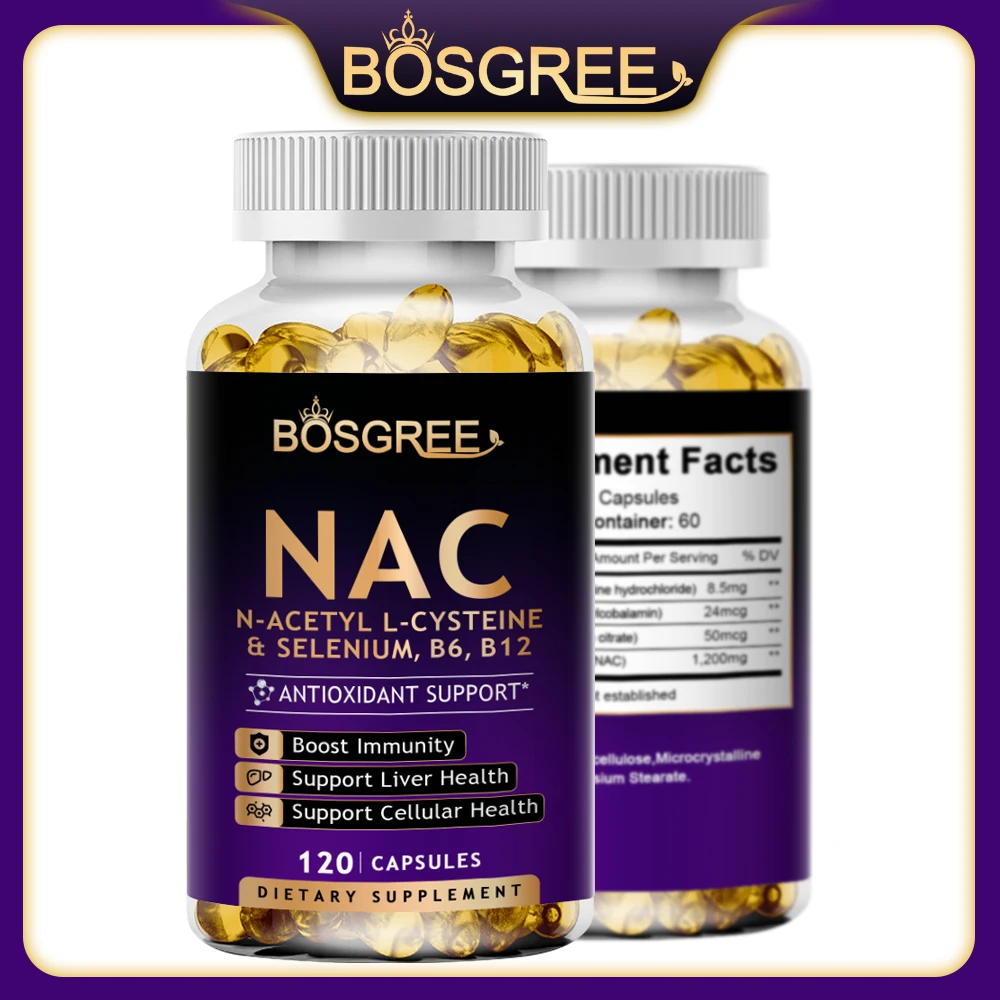 

NAC+ Glutathione Capsules - Antioxidant Amino Acid Supplement -Supports Cell Health & Liver &Immunity Health-Detoxification