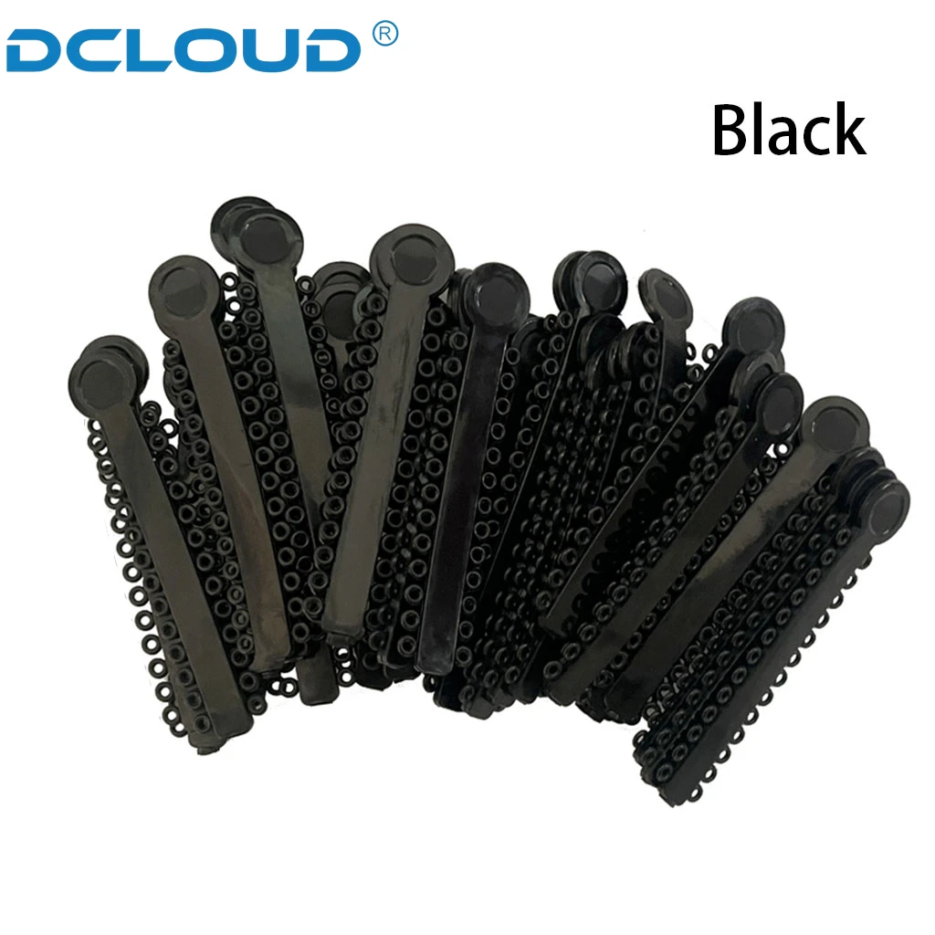 5 Packungen = 5200 Stück/200 Stäbchen Zahnkieferorthopädische elastische Ligaturbinder Gummibänder für Zahnspangen Zahnarztpflege Mundmaterial Grau – Detail 10