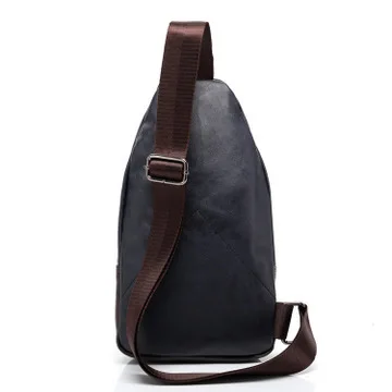 Picture 6: Men's PU leather waterproof retro trend crossbody bag, large-capacity multi-functional casual single-shoulder small backpack