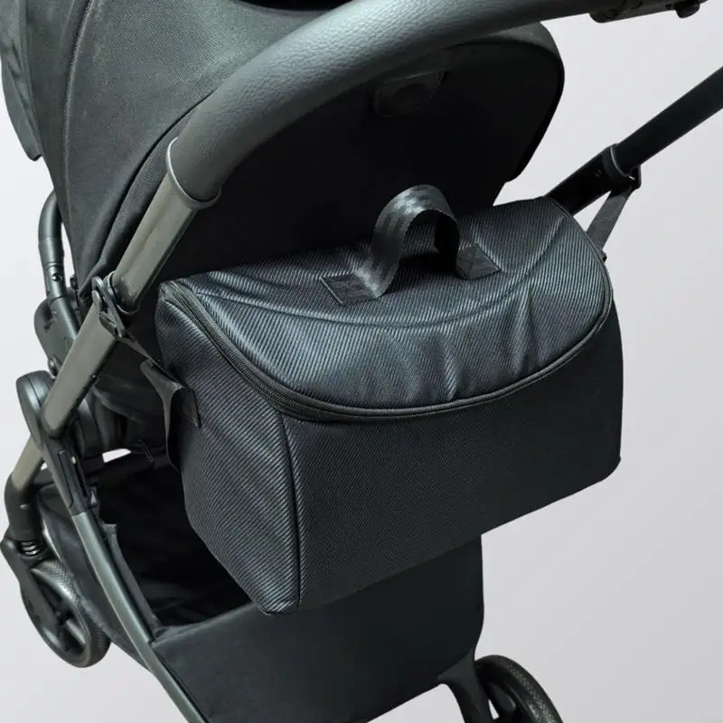 Baby Pram Bag,Daily Carry Bag for Diapers, Wipes, and Feeding Items, Hanging Design with Main Closure and Top Handle for