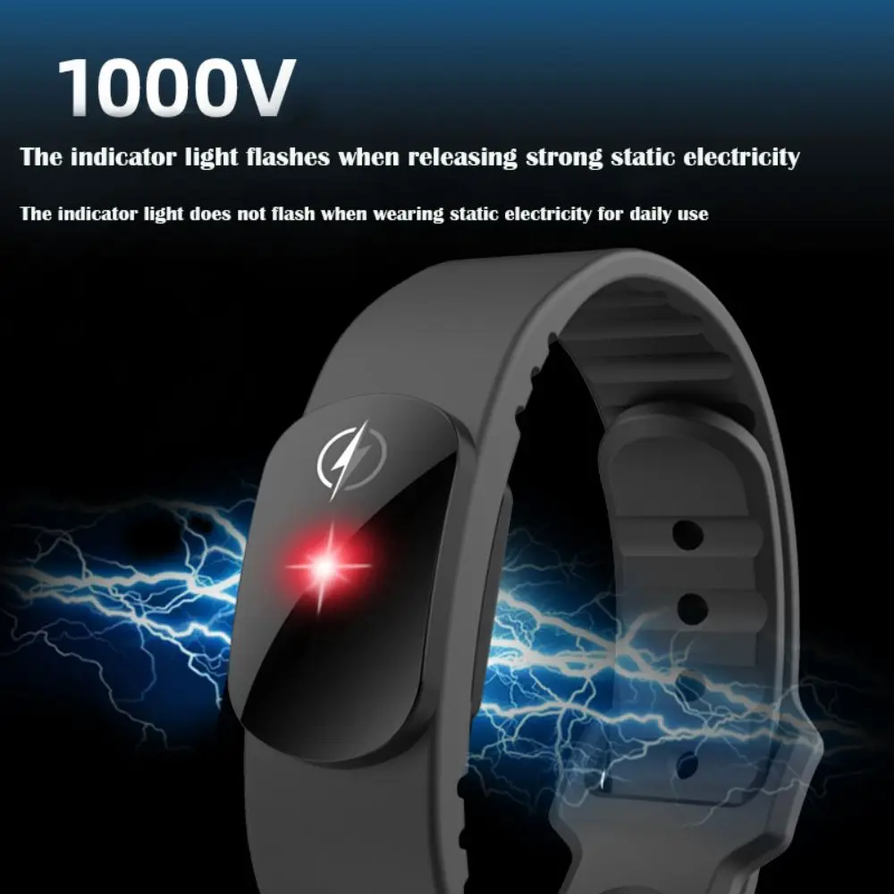 M12-SE Anti-static Bracelet Wireless Waterproof Human Body Static Eliminator Silicone Adjustable Static Electricity Remover