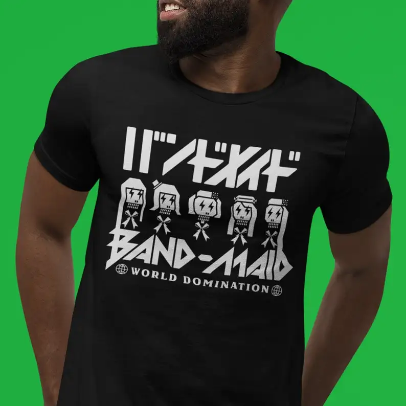 Band-Maid Japanese Rock J-Pop Band Short Sleeve Tee, J-Pop Fan Gift, Japanese Rock Band Graphic T Shirt